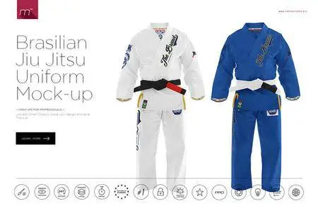 CreativeMarket - Brasilian Jiu Jitsu Uniform Mock-up