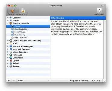 MacCleanse 1.4.8 MacOSX