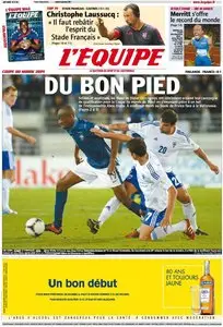 L'Equipe Edition du Samedi 8 Septembre 2012
