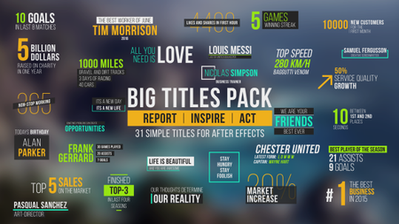 Big Titles Pack - Project for After Effects (VideoHive)