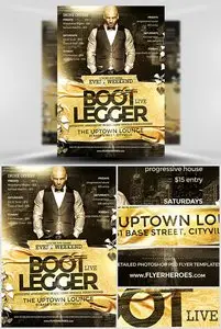 CreativeMarket Bootlegger Flyer Template
