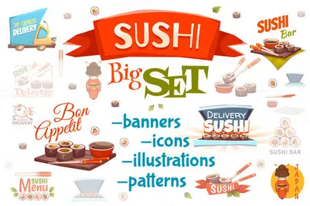 CreativeMarket - Sushi banners
