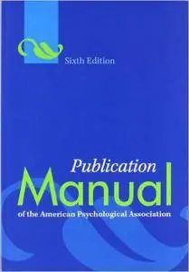 Publication Manual of the American Psychological Association