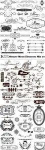 Vectors - Ornate Menu Elements Mix 10