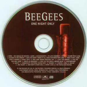 Bee Gees - One Night Only (1998) {HDCD, UK 1st Press} Re-Up