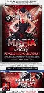 Flyer Template - Mafia Party Facebook Cover
