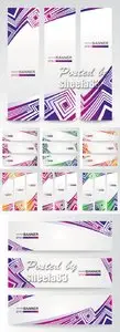 Color Techno Banners Vector