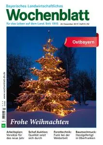 Bayerisches Landwirtschaftliches Wochenblatt Ostbayern - 19. Dezember 2019