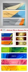 Vectors - Abstract Waves Banners Set 4