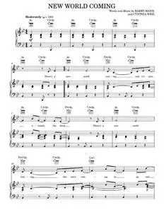 New World Coming - Mama Cass Elliot, Nina Simone (Piano-Vocal-Guitar)