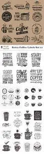 Vectors - Retro Coffee Labels Set 11