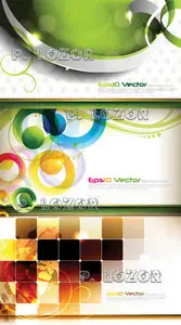 Banner abstract figures