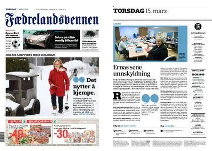 Fædrelandsvennen – 15. mars 2018
