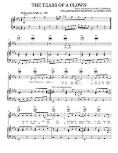 The Tears Of A Clown - Smokey Robinson, Smokey Robinson & The Miracles (Piano-Vocal-Guitar)