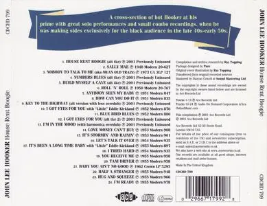 John Lee Hooker - House Rent Boogie (2001) {Ace Records CDCHD 799}