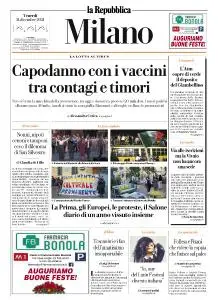 la Repubblica Milano - 31 Dicembre 2021