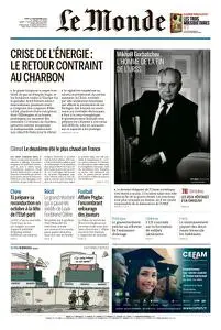 Le Monde du Jeudi 1er Septembre 2022