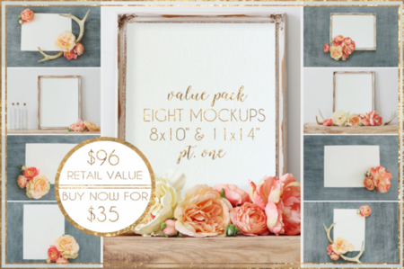 CreativeMarket - BUNDLE: 8 Mockups 8x10" & 11x14" Pt1