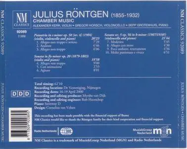 Alexander Kerr, Gregor Horsch, Sepp Grotenhuis - Julius Röntgen: Chamber Music (2000)