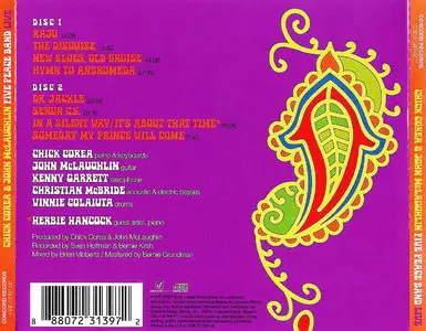 Chick Corea & John McLaughlin - Five Peace Band Live (2009) [2CD] {Concord} [Repost]