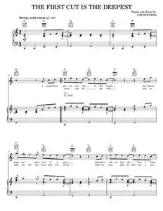 The First Cut Is The Deepest - Rod Stewart, Sheryl Crow (Piano-Vocal-Guitar)