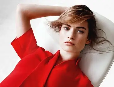 Lily James by Marcin Tyszka for InStyle UK January 2015