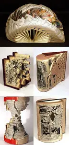 Book carving by Brian Dettmer