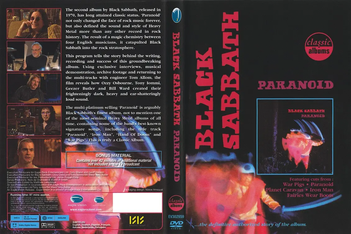 Paranoid black sabbath текст перевод. Black Sabbath Classic albums DVD. Black Sabbath - Paranoid. Classic albums. Black Sabbath dvd5. DVD Classic albums: Black Sabbath - Paranoid 1970 описание.