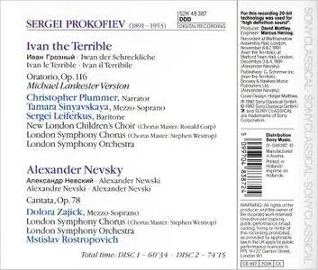 London SO & Chorus; Mstislav Rostropovich, Soloists - Sergey Prokofiev: Ivan the Terrible; Alexander Nevsky (1992) 2CDs