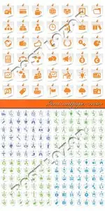 Icons notepaper vector