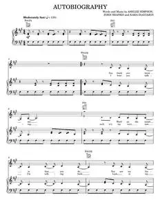 Autobiography - Ashlee Simpson, Kara DioGuardi (Piano-Vocal-Guitar)