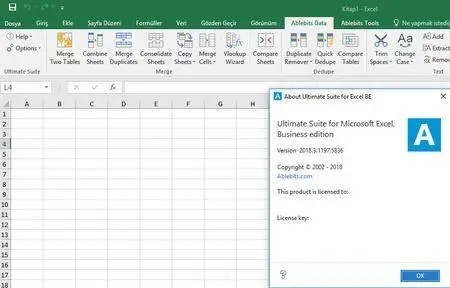 Ablebits Ultimate Suite for Excel Business Edition 2018.4.1407.7104