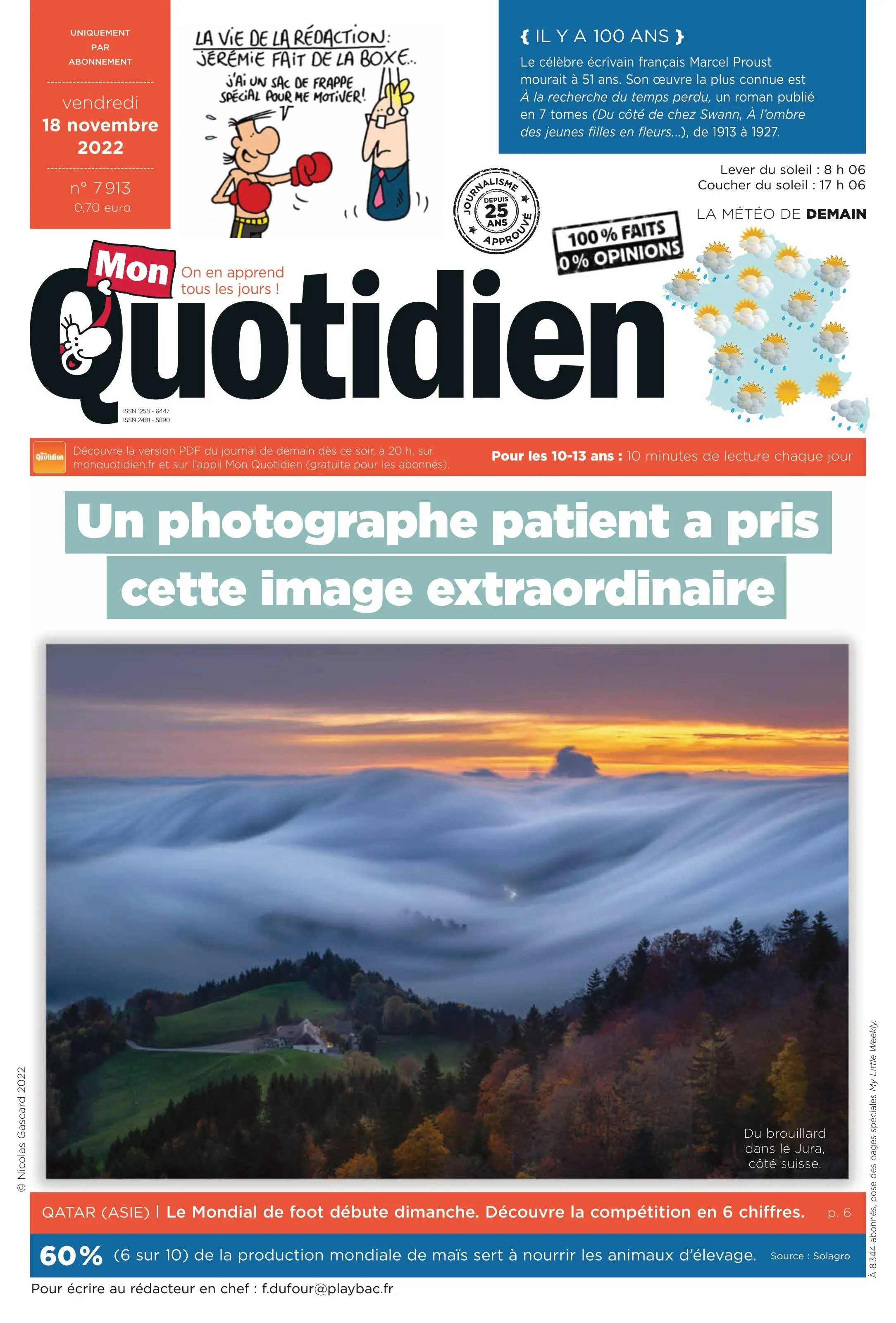 Mon Quotidien – 18 novembre 2022