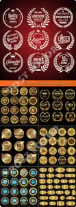 Commercial labels and badges vector 10
