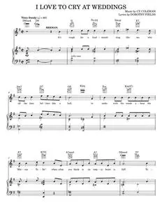 I Love To Cry At Weddings - Cy Coleman, Dorothy Fields, Sweet Charity Musical (Piano-Vocal-Guitar)