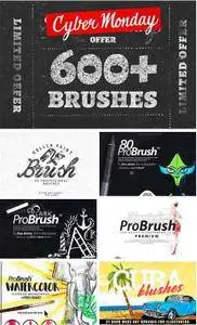 CreativeMarket - CYBER MONDAY 600+ Brushes Bundle