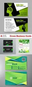 Vectors - Green Business Cards