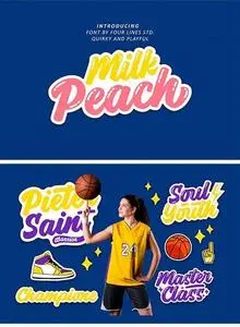 Milk Peach - Quirky Playful Script