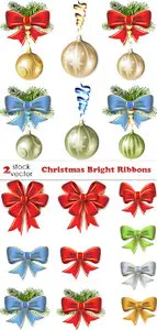 Vectors - Christmas Bright Ribbons