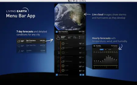 Living Earth - Desktop Weather & World Clock v1.18 Mac OS X