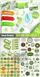 Eco and Bio labels 5 - Stock Vector