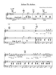 Ashes to ashes - David Bowie (Piano-Vocal-Guitar (Piano Accompaniment))