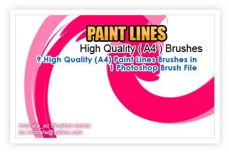 9 Paint Lines Brushes