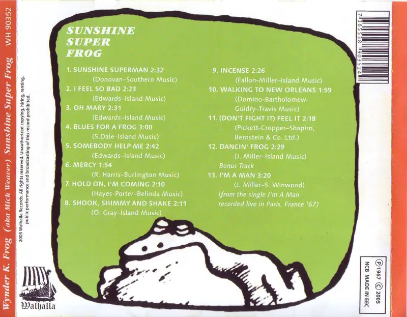 Wynder K. Frog - Sunshine Super Frog (1967)