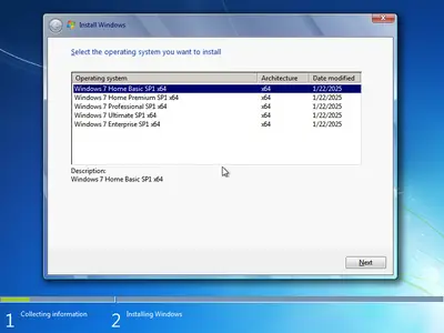 Windows 7 SP1 AIO 5in1 Multilingual (x64) Preactivated January 2025