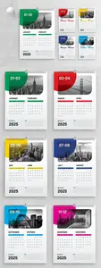 Modern 2025 Wall Calendar Design