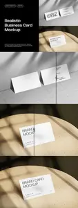 Realistic Business Card Mockup BLZUD3F