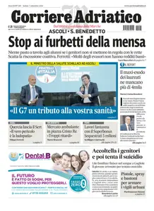 Corriere Adriatico Ascoli - 7 Settembre 2024