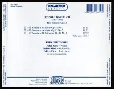 Trio Cristofori - Leopold Kozeluch: Trio Sonatas (1997)