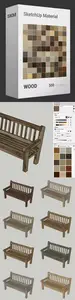 500 Wood Materials for SketchUp SKM